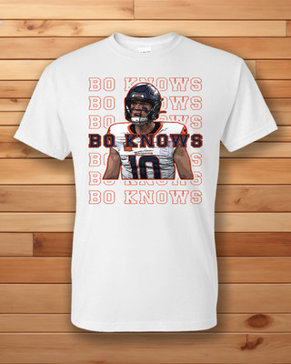Bo Nix Crazy Eyes Bo Knows Denver Broncos Football Graphic Tee T Shirt