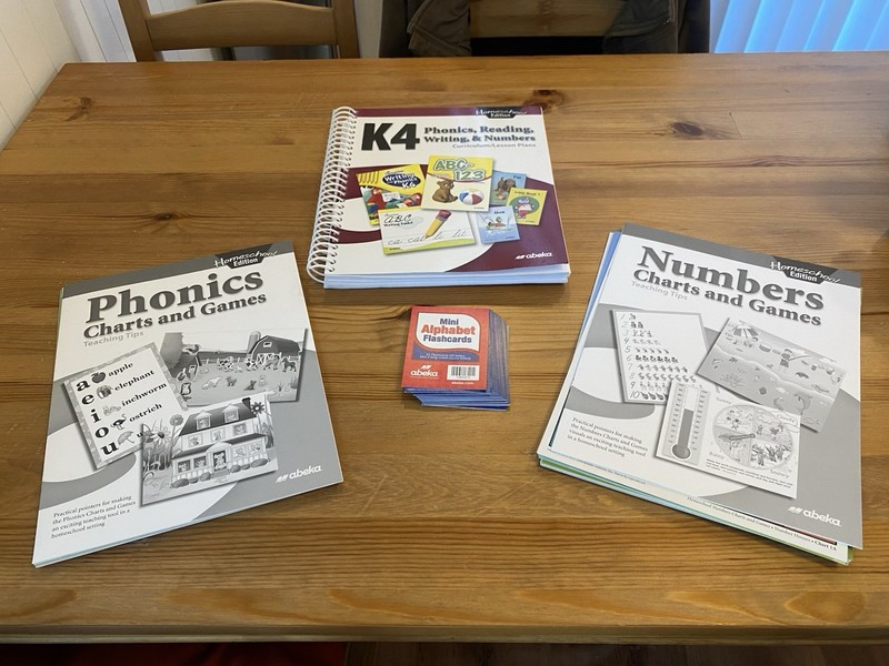 Abeka K4 Homeschool Curriculum Manual - Phonics & Numbers  Charts & Games & More