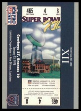 1990-91 Pro Set Super Bowl XXV | SB XII Ticket #12