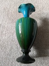 Linthorpe Pottery Green and Blue Vase