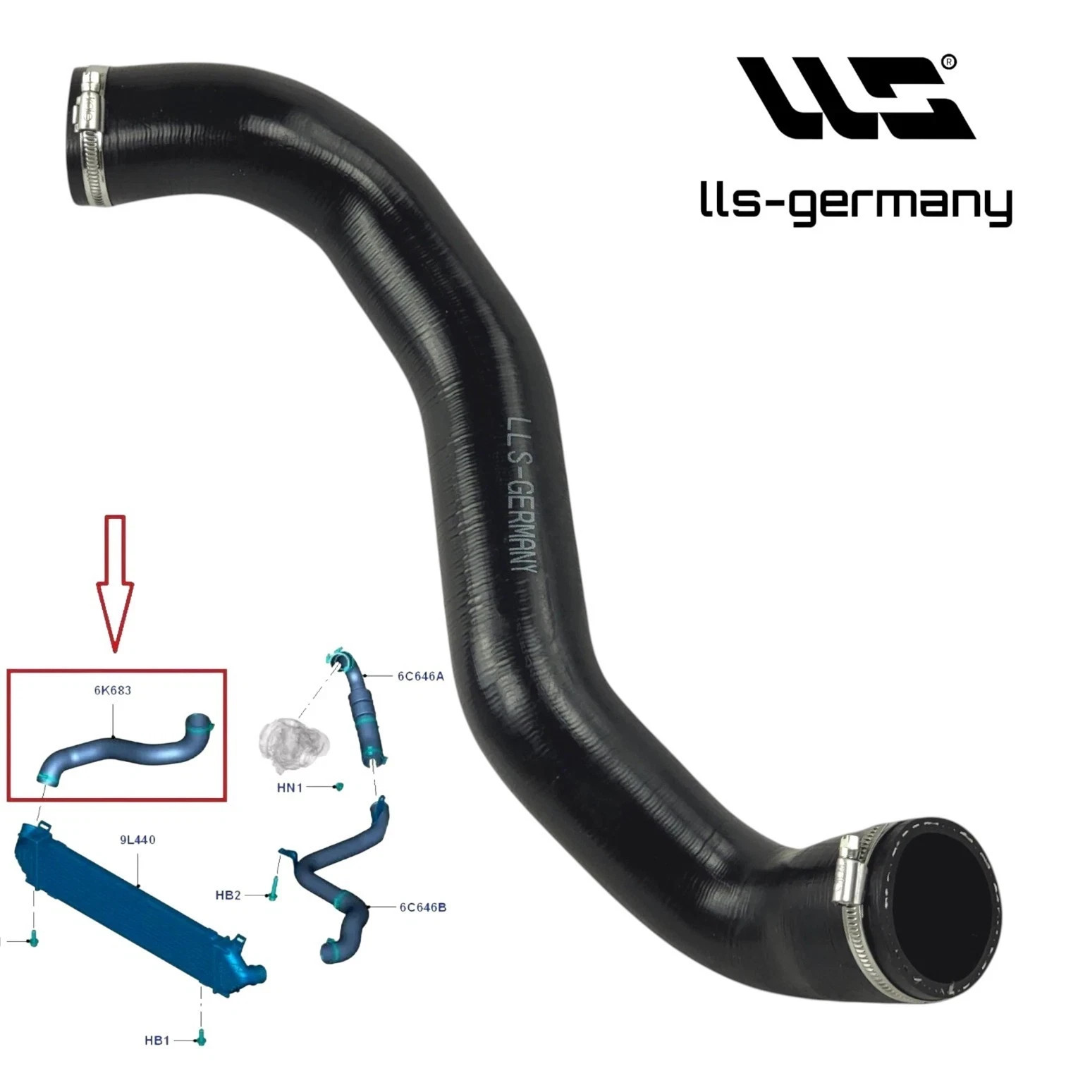 Turbo Hose Intercooler Hose For FORD Mondeo Mk4 Sedan 2.0 TDCI 1683825