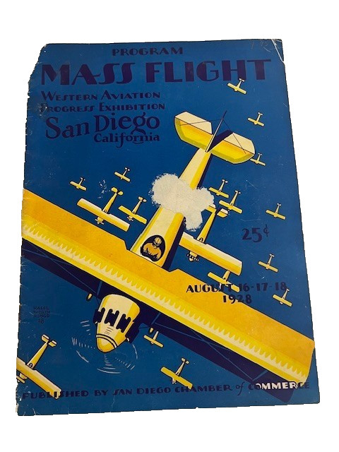 1928 SAN DIEGO MASS FLIGHT PROGRAM RICHFIELD AVIATION LINDBERGH FIELD - #1127