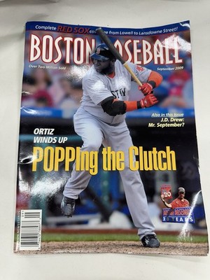 Boston Baseball Magazine September 2009 David Ortiz Red Sox MLB J.D. Drew Issue