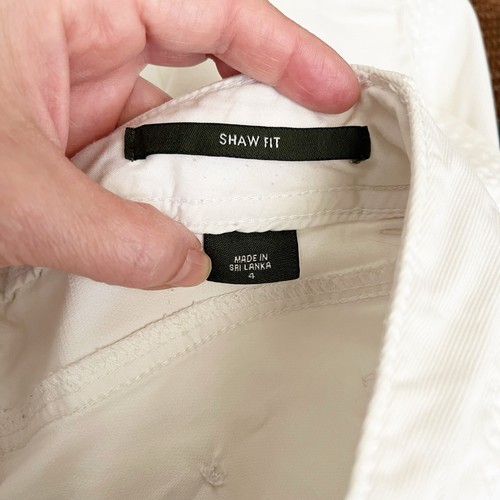 Eddie Bauer Shaw Fit Cropped Pants Womens Sz 4 Ivory Microfleece Pockets Stretch - Picture 6 of 7