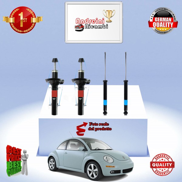 Set 4 StoßDäMpfer Vorderseite + Heck VW New Beetle 1.8 T 110KW 150CV Von 2002->-image