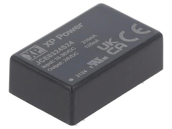 JCE0324S24 Wandler: Dc/Dc 3W Ueing: 18-36V 24VDC Iausg: 125Ma DIP24 13G Xp Power-image