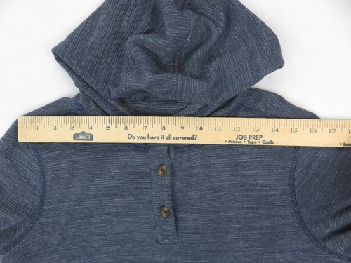 Womens Carhartt Norwalk Henley Hoodie Knit Sweatshirt Sz M Pocket Fitted Blue - Picture 8 of 8