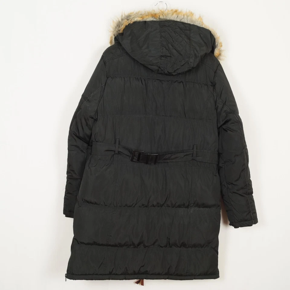 Chaqueta parka para mujer GEOGRAPHICAL NORWAY talla XXL aislada negra con capucha acolchada Foto 2 de 4