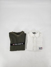 LOT OF 2 POLO BY RALPH LAUREN BOYS LONG SLEEVE SWEATER  BUTTON UP SIZE 4