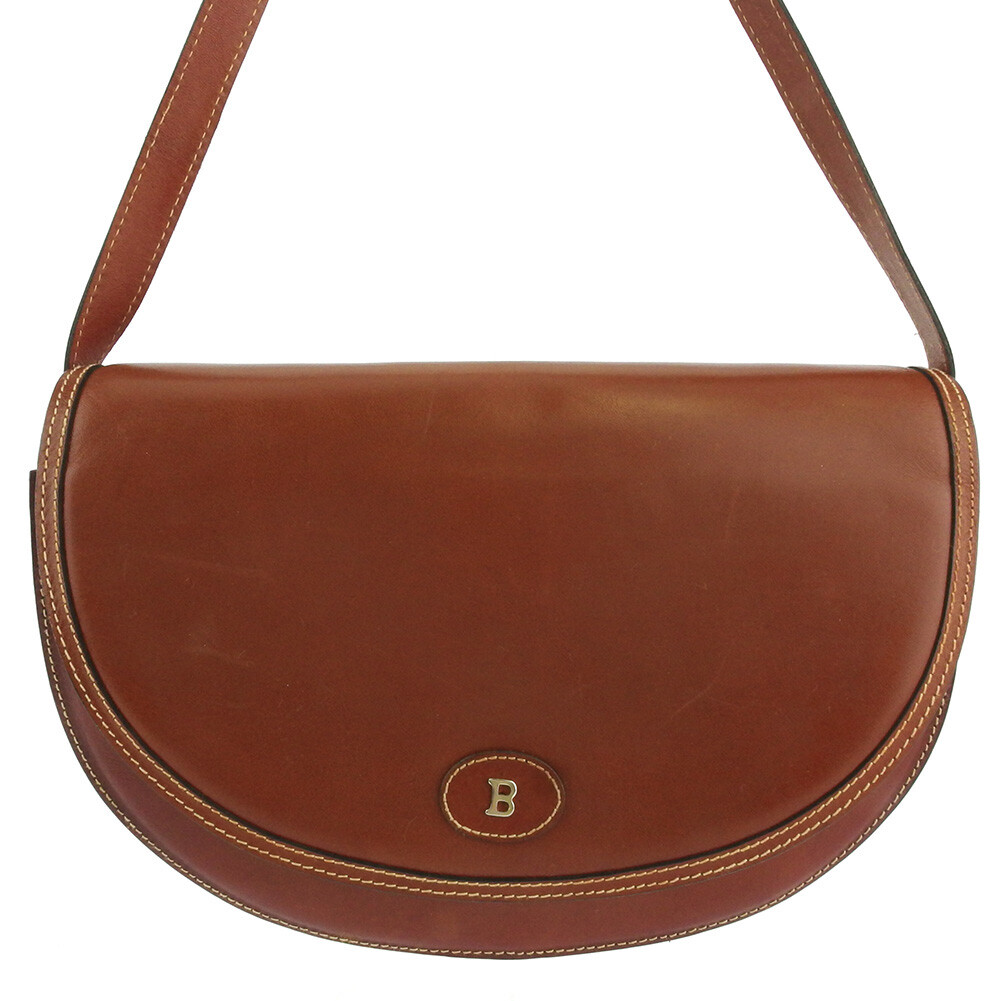 BALLY shoulder bag B mark leather Authentic used L3073 | eBay