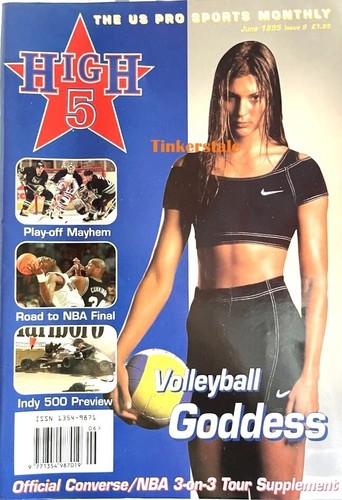 Gabrielle Reece Front Cover & Article High 5 Magazine 1995 Volleyball Goddess