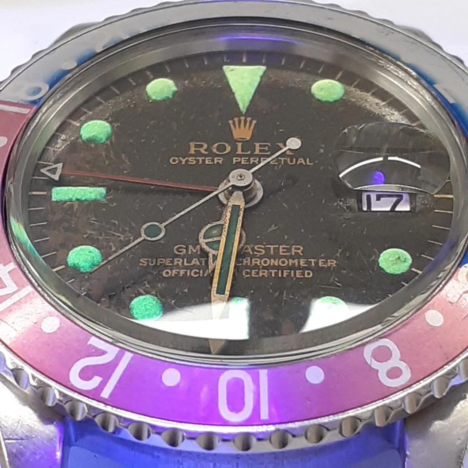 Очень редкие часы Rolex GMT Master Cornino Pumpkin позолоченный циферблат 1675 около 1965 - Изображение 4 из 4