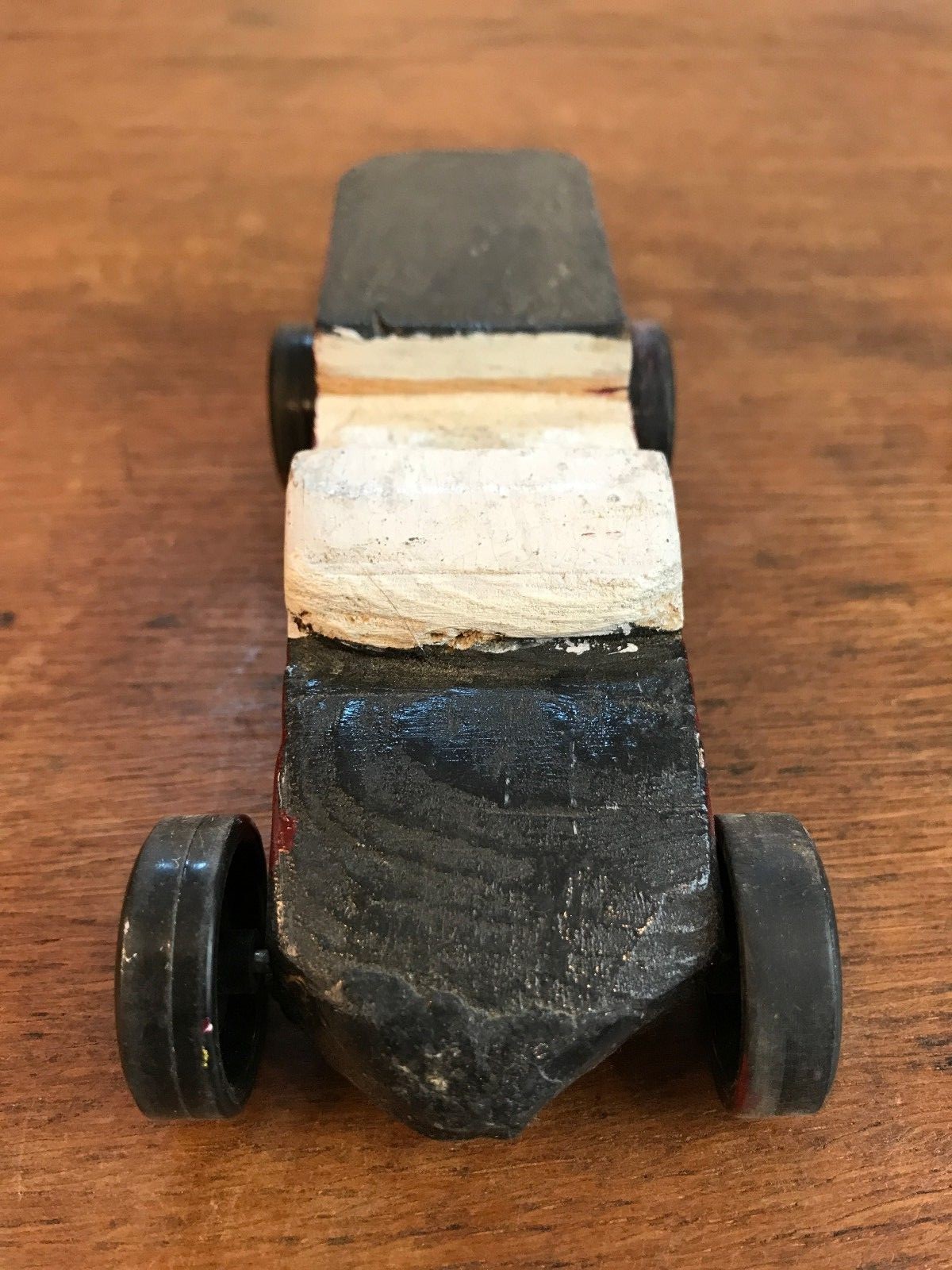  Pinewood Derby Race Car Vtg 1970s Folk Art Hand Made Cub Scouts BSA (HD10)