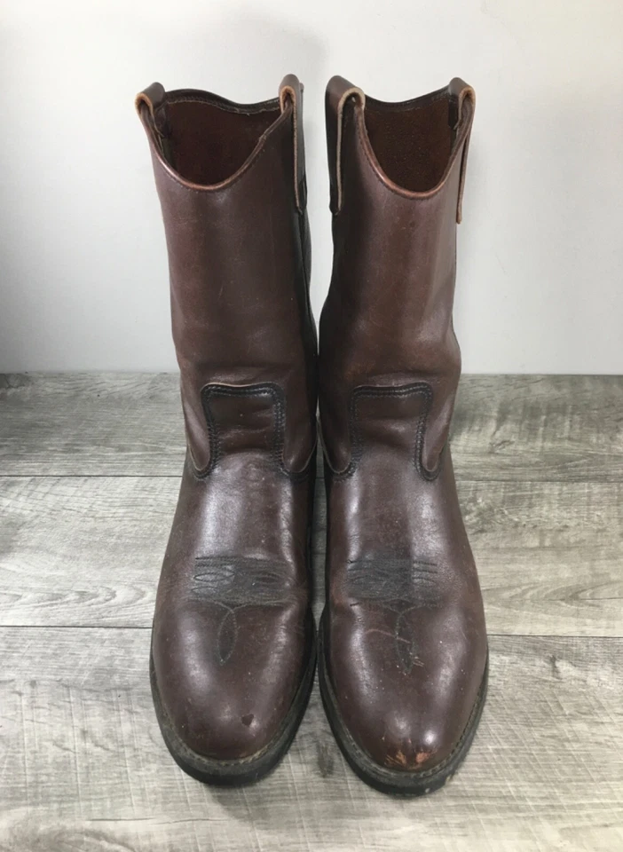 Botas de cuero Red Wing punta de acero para motociclista occidental 12 Foto 3 de 4