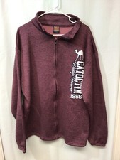 Tipsy Plum 2XL Long Sleeve Polyester Blend Made in USA Full Zip Jacket UA