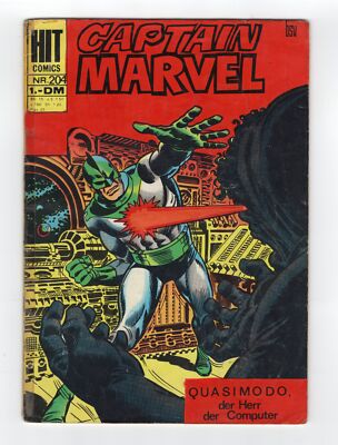 1968 MARVEL CAPTAIN MARVEL #7 APP OF QUASIMODO JOHN ROMITA KEY GRAIL RARE GERMAN