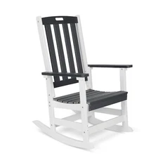 Aoodor Outdoor Rocking Chair Patio Chair Porch Rocking W/High Back Rocker Chair