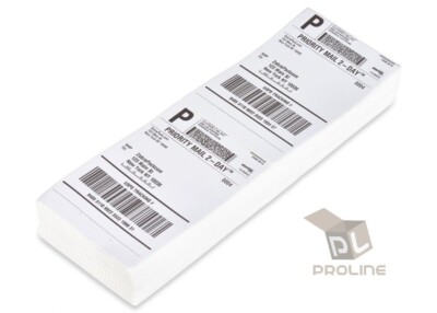 4000 4x6 Fanfold Direct Thermal Shipping Labels for Zebra, Rollo ...