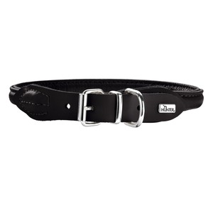 soft rolled leather dog collar