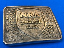 Vintage NRA Riffle Gun Assn. 2 Million Club Belt Buckle