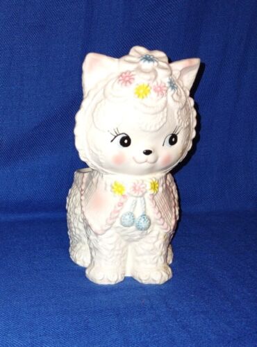 Vintage Napco Ware Nursery Baby Gift Kitty Cat Planter. Pastel Never used - 第 1/5 張圖片