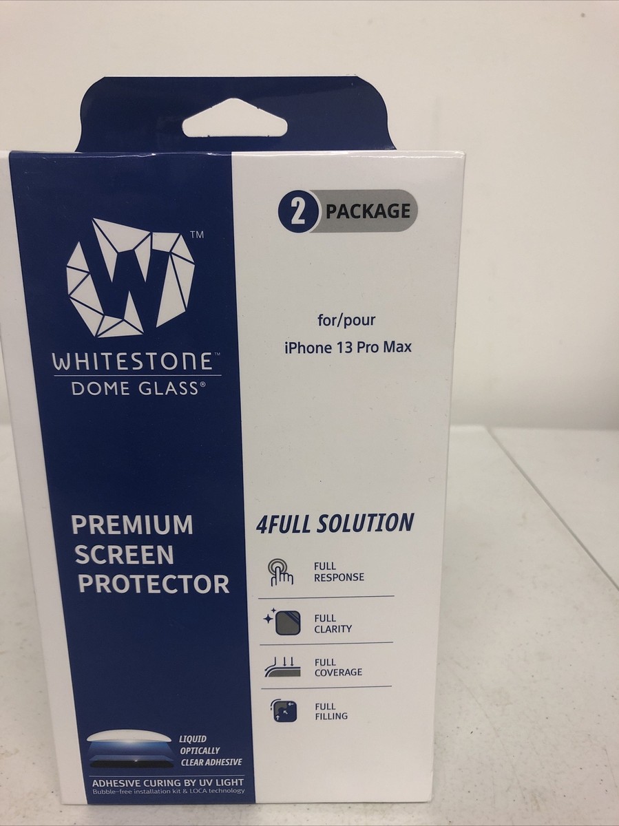 2PACK Whitestone Dome Glass Screen Protector for iPhone 13 Pro Max