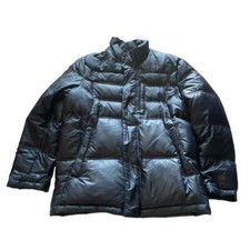 T Tech By Tumi Feather Down Puffer Jacket Coat Zip Up Outdoor Black Mens Medium