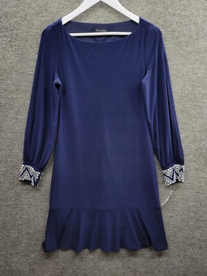 navy midi shift dress Milena Merino Wool Shift Dress