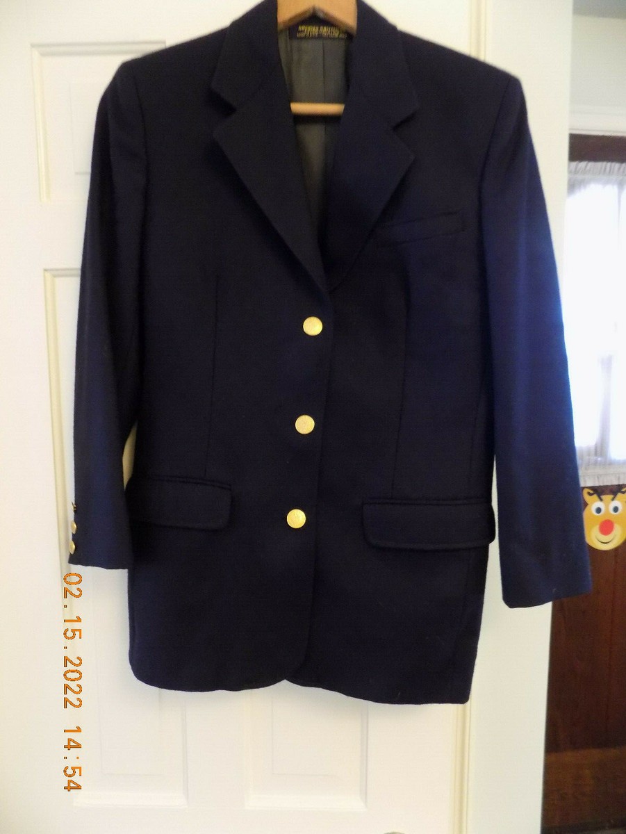 BROOKS BROTHERS Classic Navy Blue Blazer sz 6 Wool 3 Button 