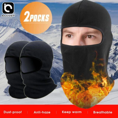 ICLOVER 2 Pack Full Face Ski Mask Winter Cap Balaclava Hood Beanie Warm Hat Men Women US