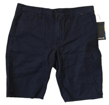 Hurley Corman Twill Mens Chino Shorts Size 36 Washed Black 10.5" Inseam NWT