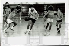 1981 Press Photo Boys playing basketball at Columbus High camp in Miami