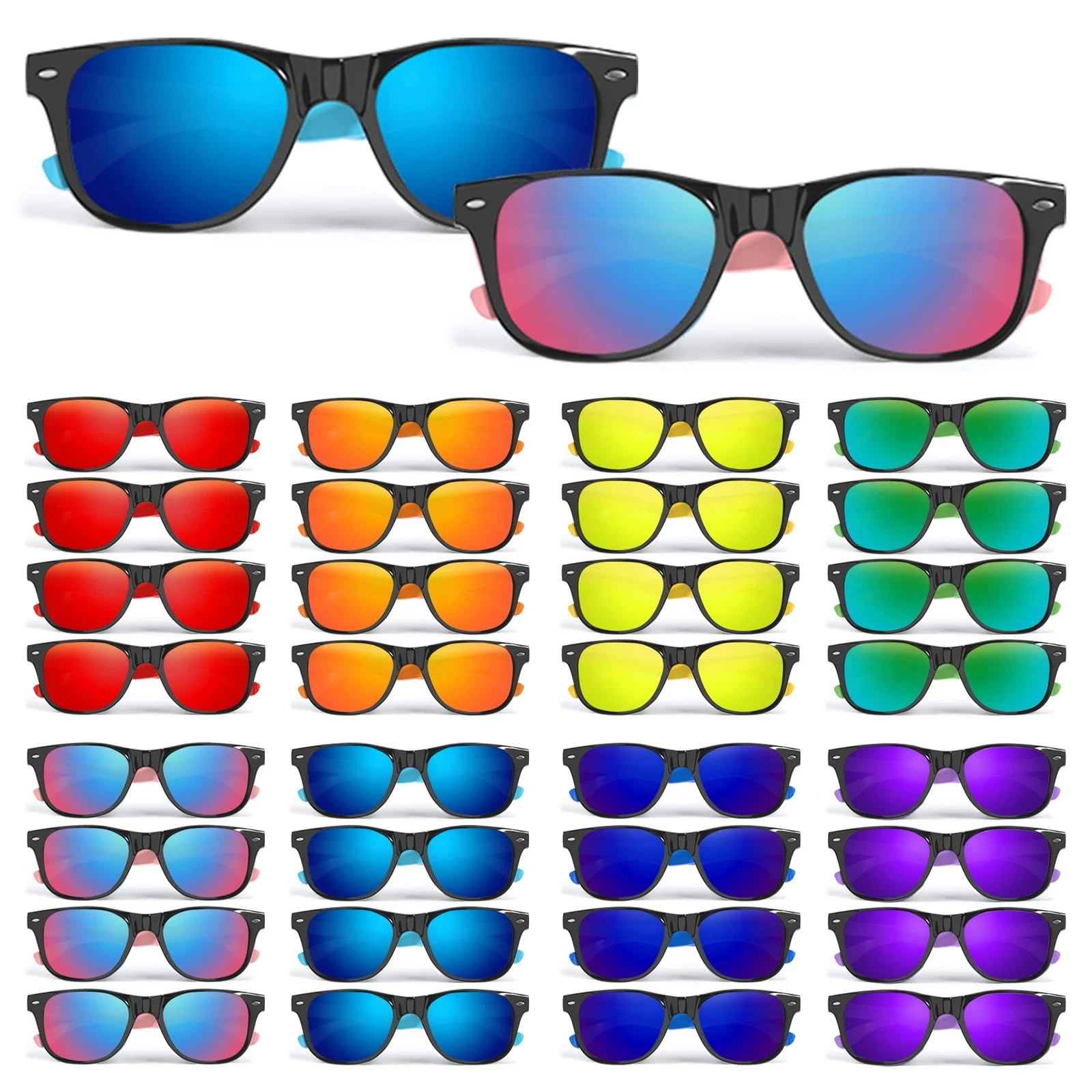 Kids Sunglasses Bulk for Ages 3-5 4-8 8-12 & Adults, 32 Pack Party Favors Neo...