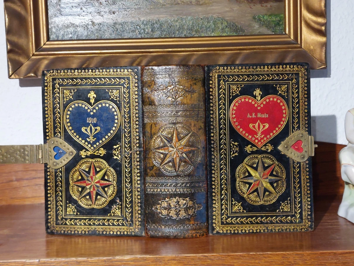 HEILIGE SCHRIFT LUTHER BIBEL 1907 LUXUSAUSGABE Prachtvoller LEDER HANDEINBAND