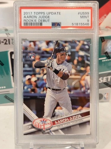 AARON JUDGE 2017 TOPPS UPDATE ROOKIE DEBUT RC #US99 PSA 9 MINT! NY YANKEES MVP!