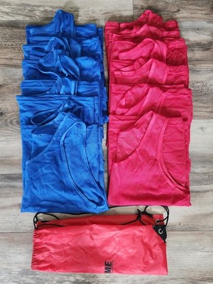 Scrimmage Team Practice Vests Sports Pinnies Mesh Jerseys | Set of 12 | Blue Red