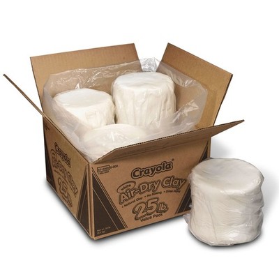 Classroom Art Supplies - Crayola Air Dry Clay White 25lb Bulk