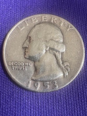 1953-D  Washington Quarter - RPM Very Fine 90% Silver; YOUR COIN pictured!  CS