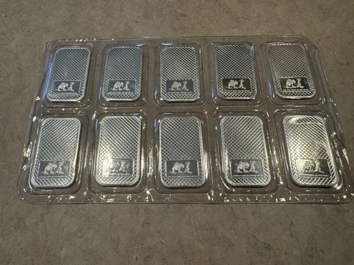 SilverTowne Ten - 1oz .999 Fine Silver Bars - 10 Total Ounces Sealed