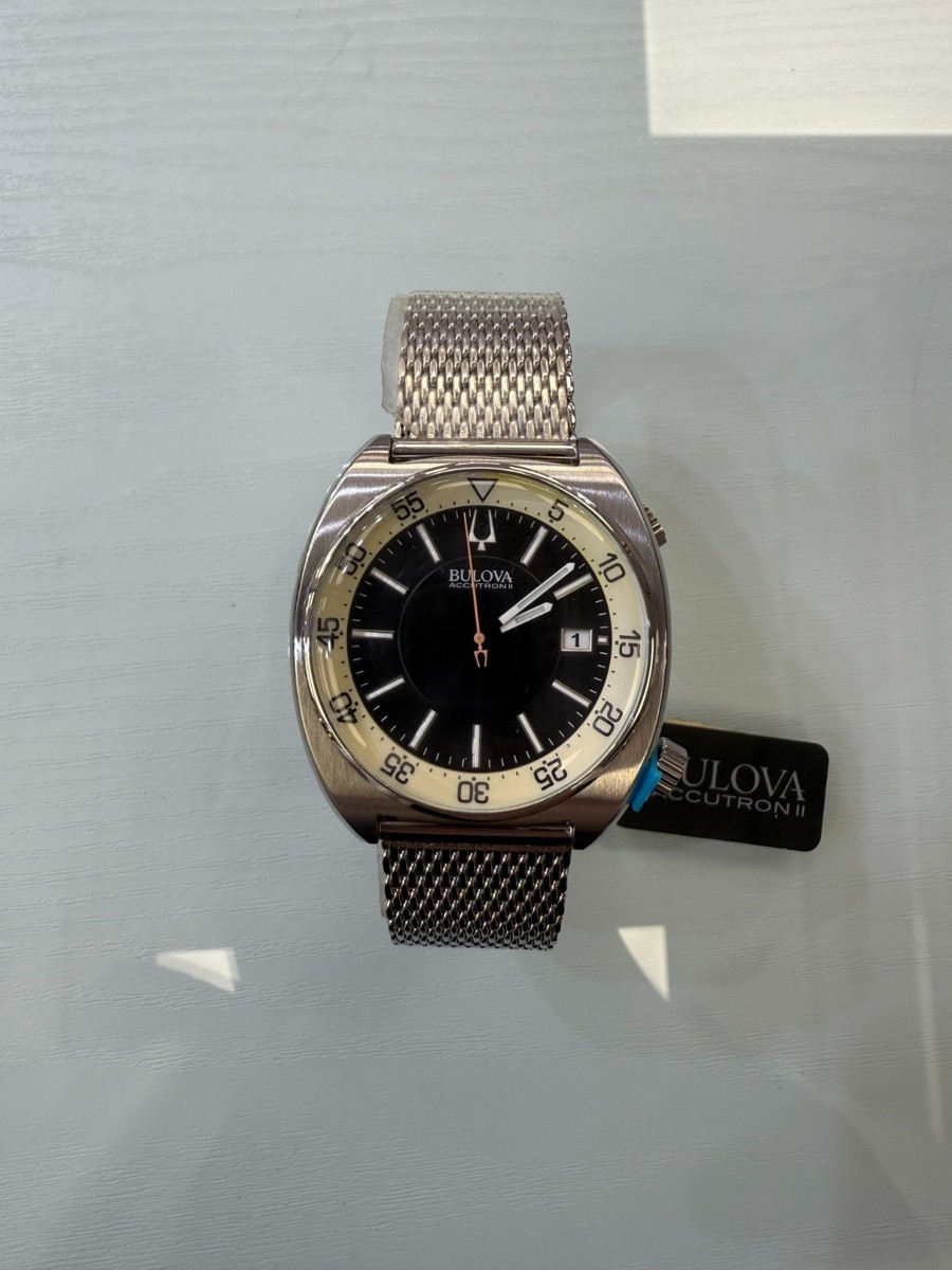 NEW BULOVA ACCUTRON 2 SNORKEL ORANGE HAND 96B208 43MM QUARTZ