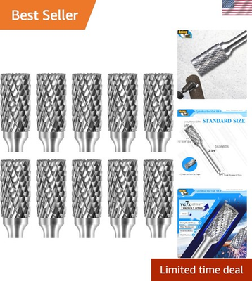 #ad #ad 10Pcs Tungsten Carbide Burr Set Cylinder Double Cut for Metal amp; Wood 1 4quot; ... $271.03