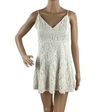 Lulus Easy Love White Lace Skater Dress Size XS