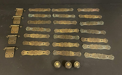 21 Vintage Amerock Carriage House Bronze Cabinet Hardware Back Plates for Handle