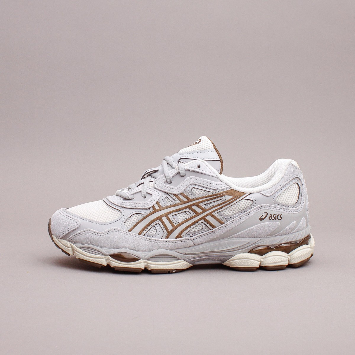 Asics Sportstyle Gel-NYC Cream Cement Grey Running New Men Shoes
