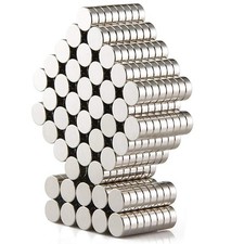 Refrigerator Magnets 300 PCS 6x2mm Silver Brushed Nickel DIYMAG Small