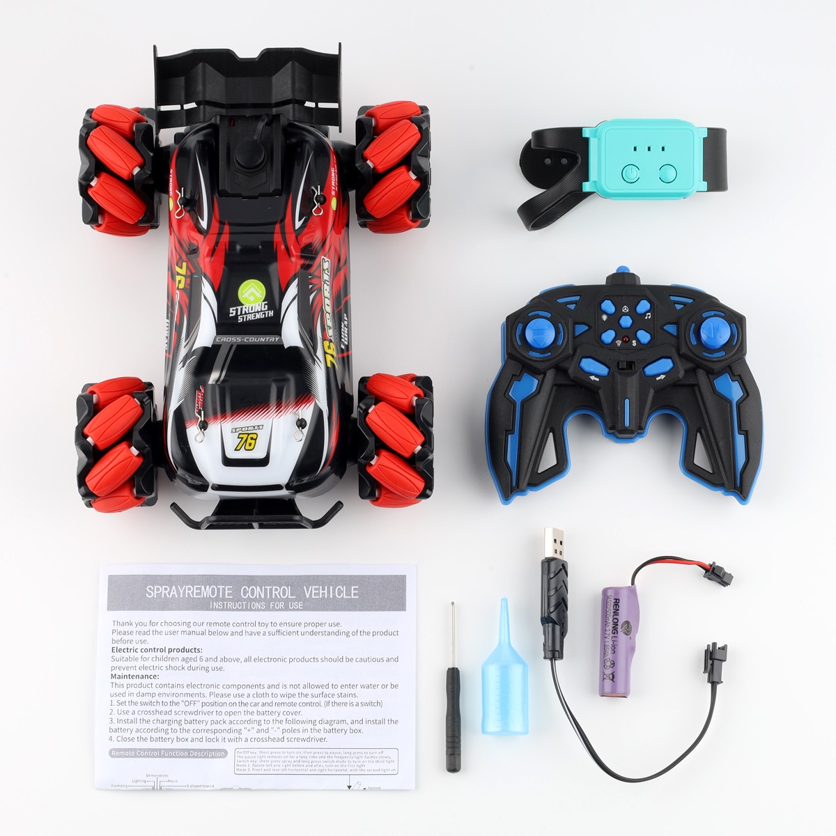 4WD 2.4GHz Gesture Sensing Twist RC Stunt Car Remote Control Off-Road Toy Gifts/