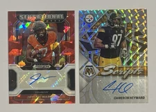 2024 Mosaic Cameron Heyward Scripts Auto#S-CH & 2022 Prizm DP Jaylen Warren Auto