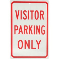 Industrial Aluminum Sign - Visitor Parking Only - .063"" Thick 932136