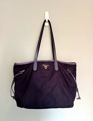 PRADA Nylon Exterior Purple Bags & Handbags for Women for  display picture 1