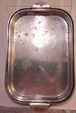 Vintage WEAR-EVER #918 Aluminum Roasting Pan 19x12 USA Heavy Duty Used Condition